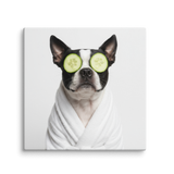 Custom Dog Bathroom Portrait from Your Dog's Photo Canvas .