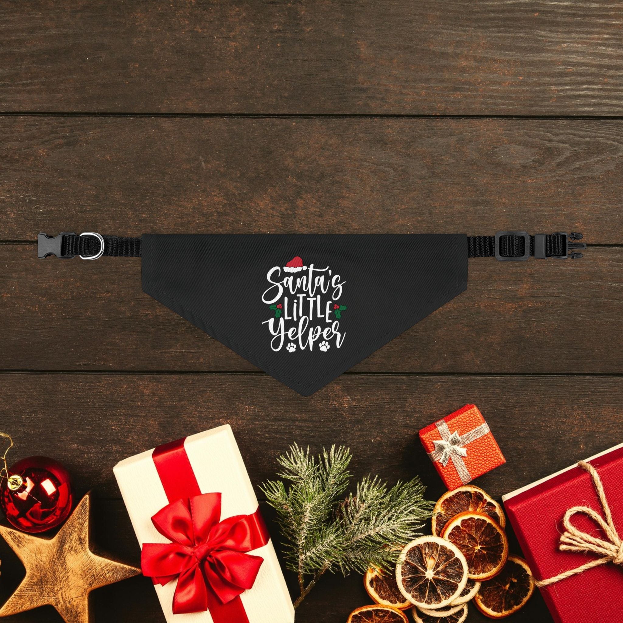 Santa's Little Yelper Dog Bandana Collar