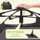 Dark Gray Green Pop-up Camping Tent For Pets