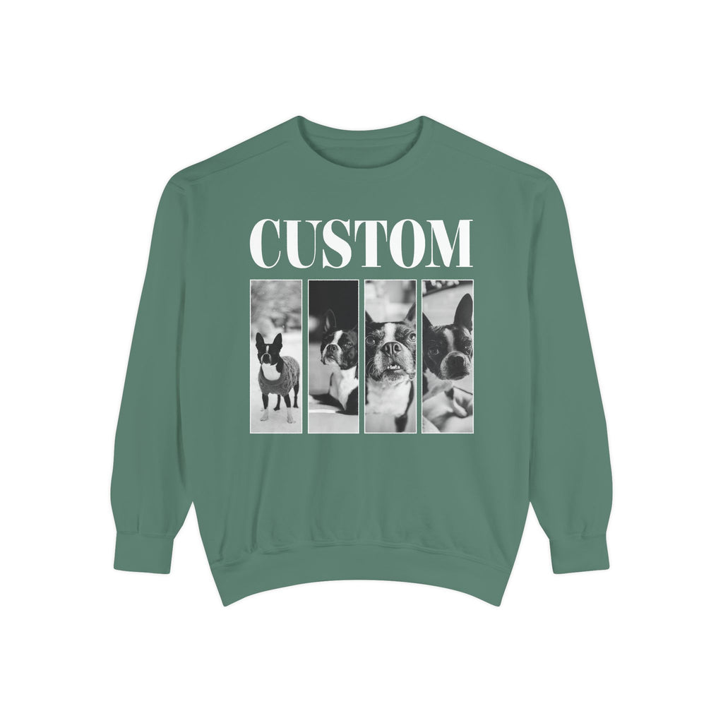 Custom Vintage Pet Photos Comfort Colors Sweatshirt