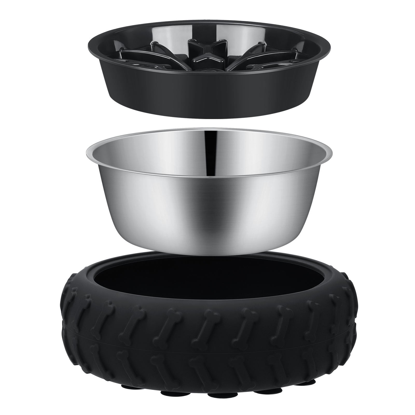 Tire Shape Slow Feeder Dog Food Bowl