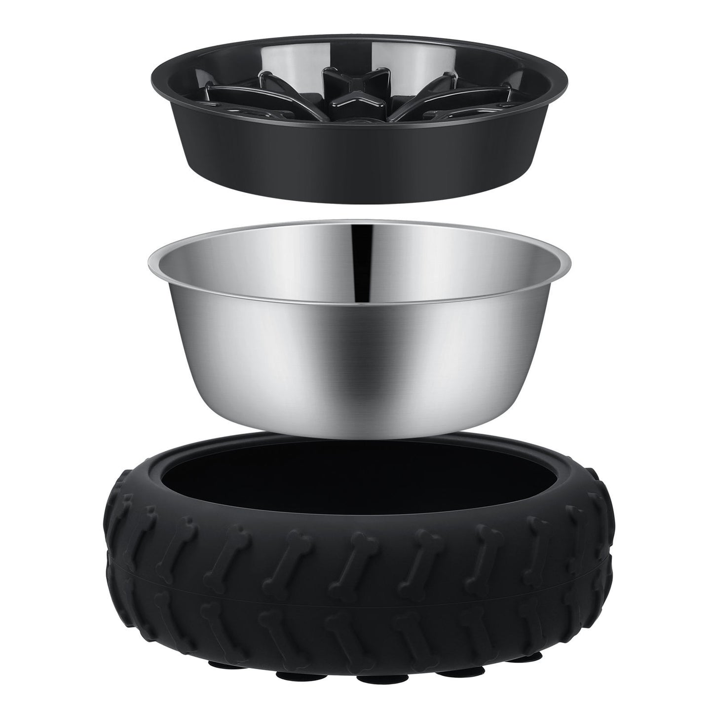 Tire Shape Slow Feeder Dog Food Bowl