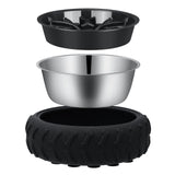 Tire Shape Slow Feeder Dog Food Bowl