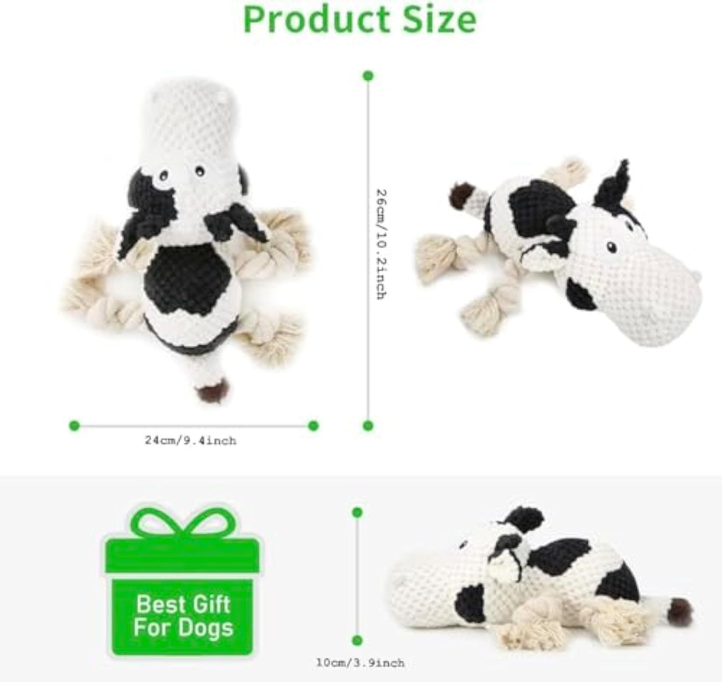 Cow Squeaky Dog Toy
