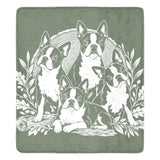 Woodland Boston Terrier Heritage Ultra-Soft Micro Fleece Blanket