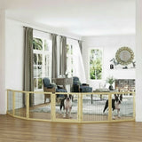 Wood & Metal Pet Gate - Secure Barrier for Dogs & Puppies .
