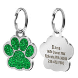 Paw Footprint Dog ID Tag