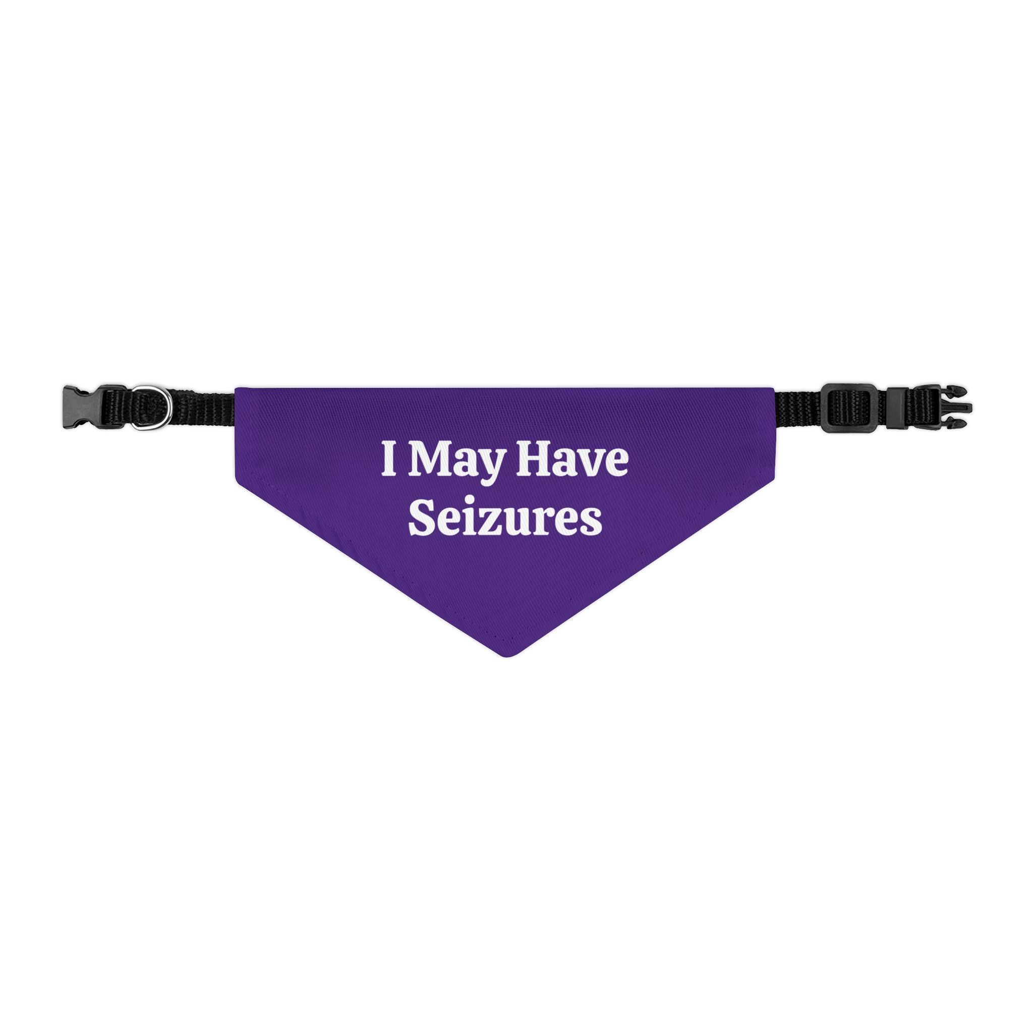 Pet Bandana — "I May Have Seizures" Medical Alert Collar . S