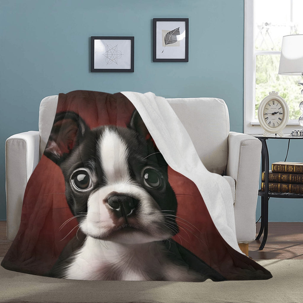 Boston Terrier Puppy Blankets