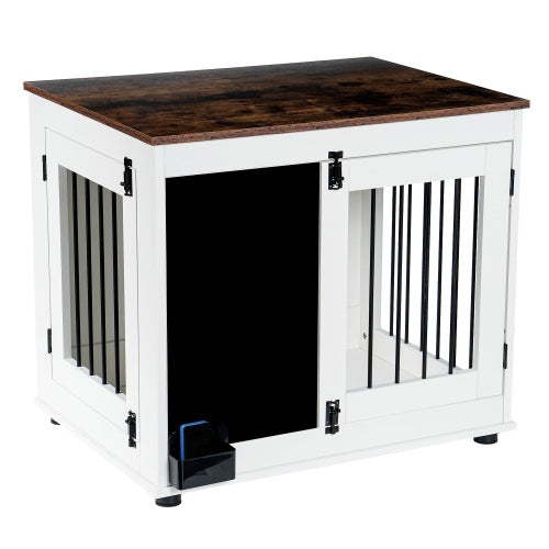 Graffiti Chalkboard Furniture Dog Crate, Kennel With 2 Doors