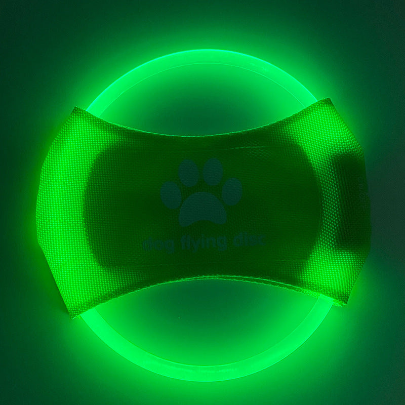 LED Luminous Dog Flying Disc For Training Interactive Toys Game