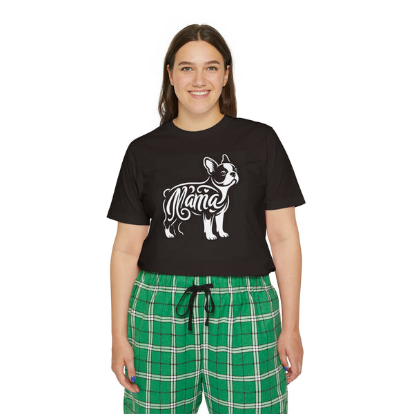 Boston Terrier Mama Short Sleeve Pajama Set