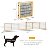 Wood & Metal Pet Gate - Secure Barrier for Dogs & Puppies .