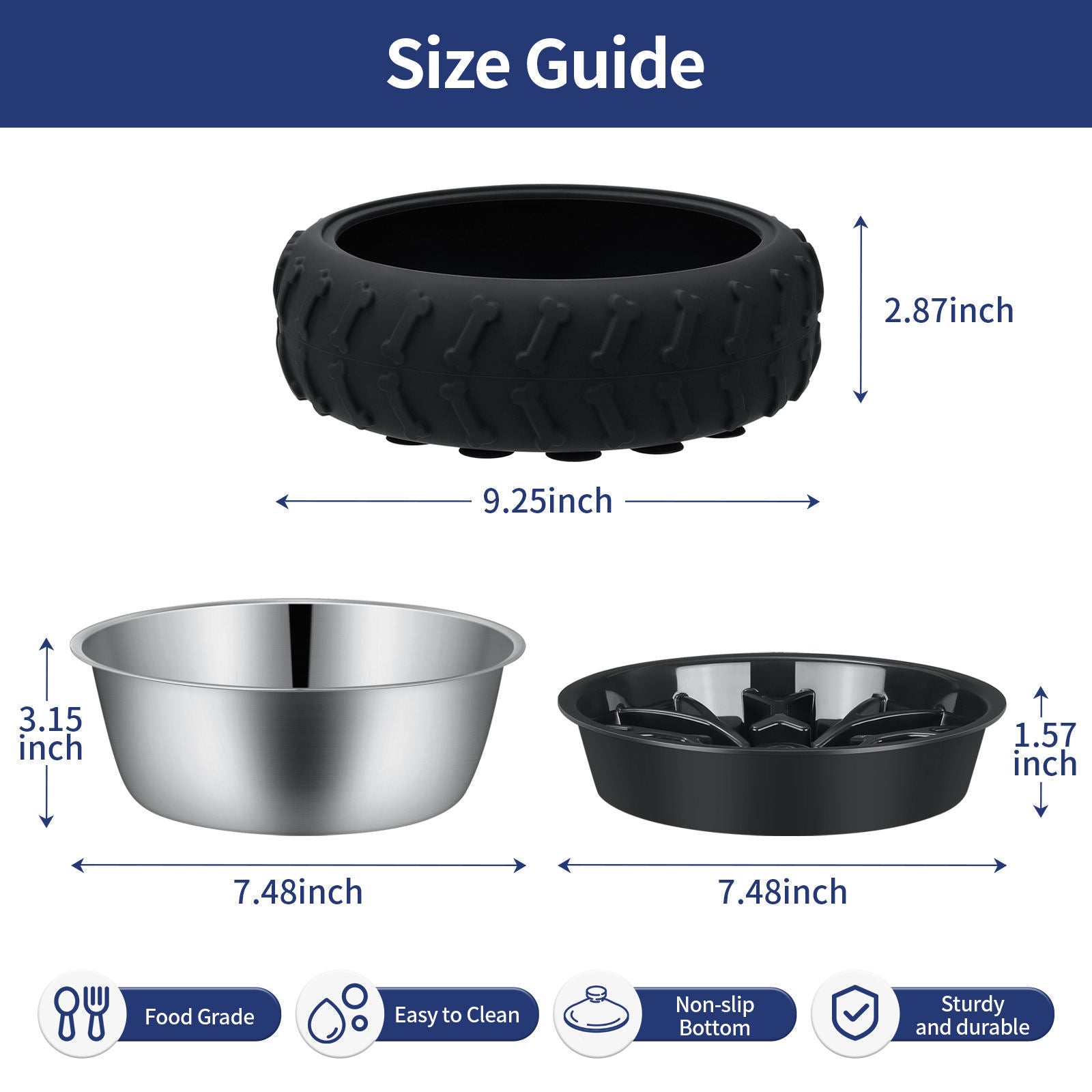 Tire Shape Slow Feeder Dog Food Bowl