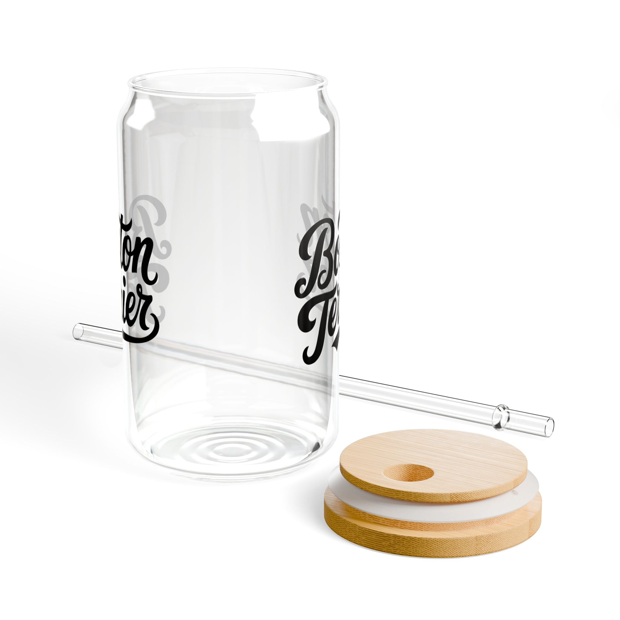 Boston Terrier Sipper Glass, 16oz