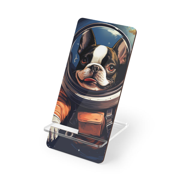 Astronaut Dog Mobile Display Stand - Unique Smartphone Holder for Dog Lovers