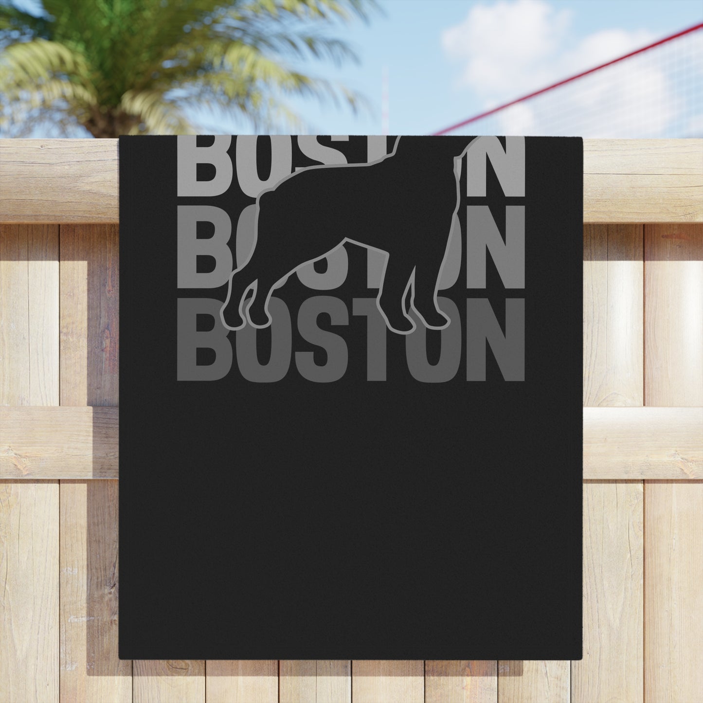 Boston Dog Lovers Beach Towel - Stylish Summer Accessory