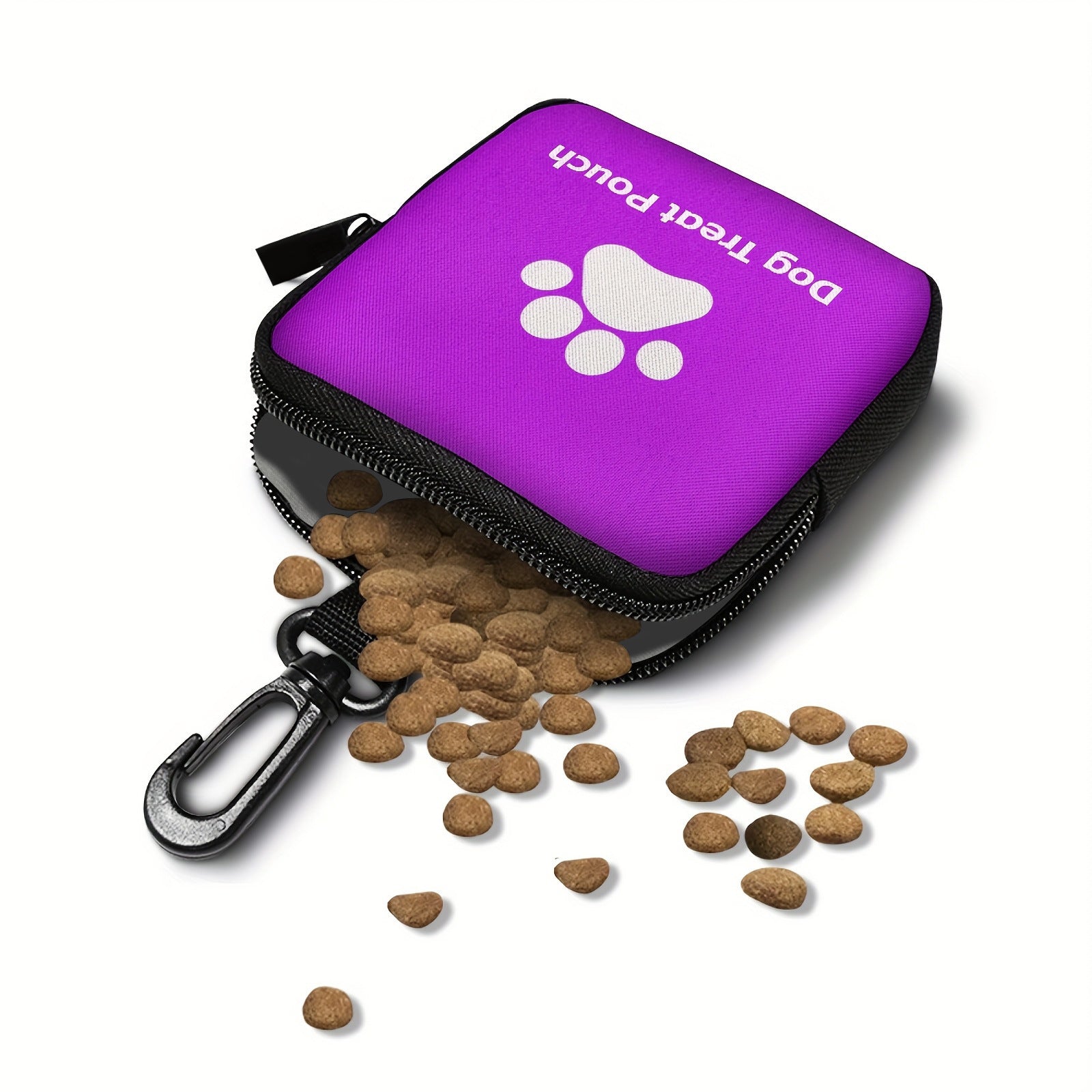 Polyester Portable Dog Treat Pouch With Zipper Closure