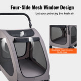 Pet Stroller 4-Wheels Dog Stroller Carrier 160 lbs Weight Capacity .