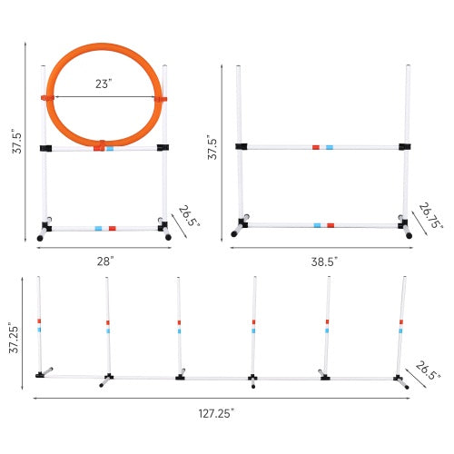 Dog Agility Equipment Set - Obstacle Course Training Exercises For Dogs (3PCS)
