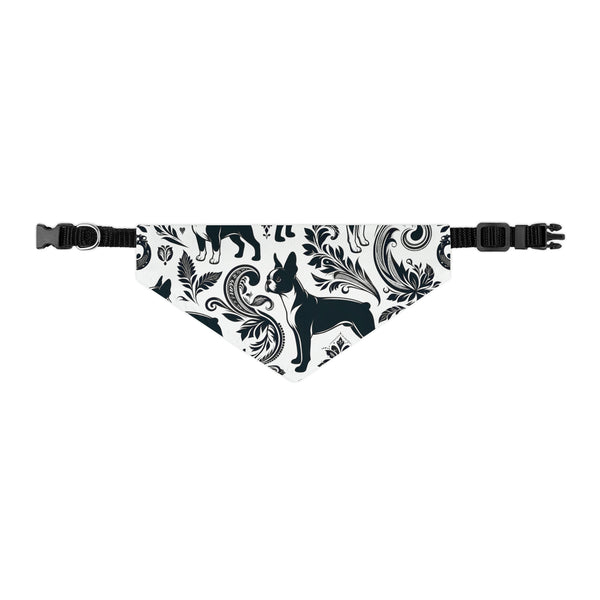 Paisley Boston Terrier Dog Bandana Collar