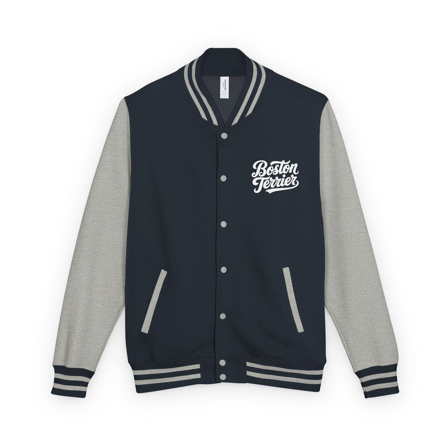 Boston Terrier Unisex Heavyweight Letterman Jacket - Stylish and Cozy