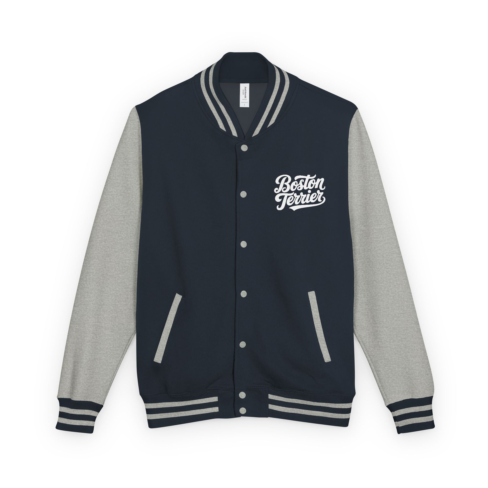 Boston Terrier Unisex Heavyweight Letterman Jacket - Stylish and Cozy