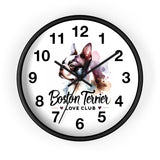 Boston Terrier Love Club Wall Clock