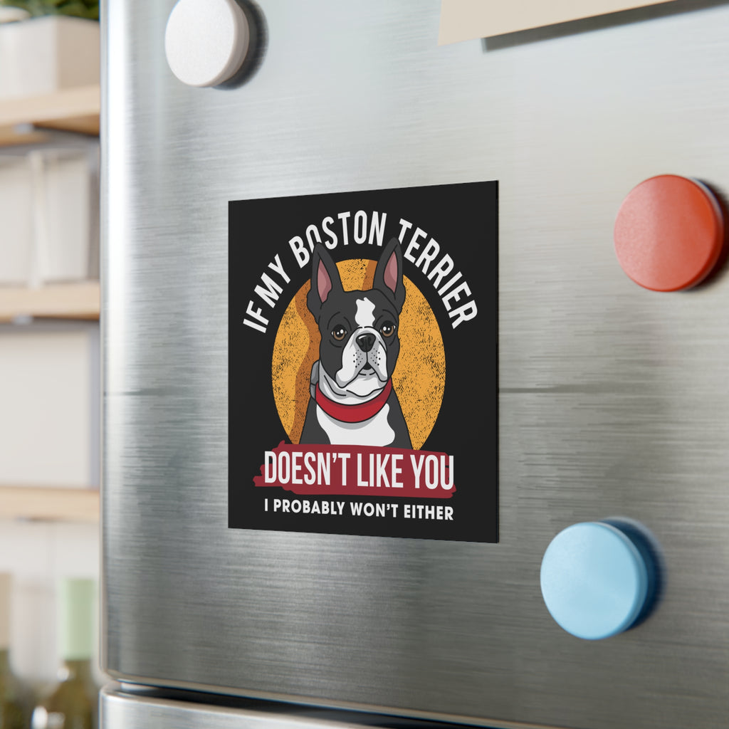 If My Boston Terrier Doesn't Like You I Probably Won't Either Magnet