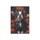 Halloween Boston Terrier Trick or Treat Garden & House Banner