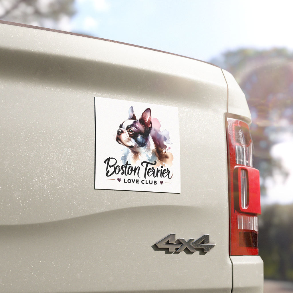 Boston Terrier Love Club Car Magnets