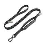 Reflective Dog Leash With Elastic Bungee Buffer And Seat Belt Buckle Clip