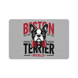 Dog Food Mat - Boston Terrier World Pet Feeding Mat (12x18)