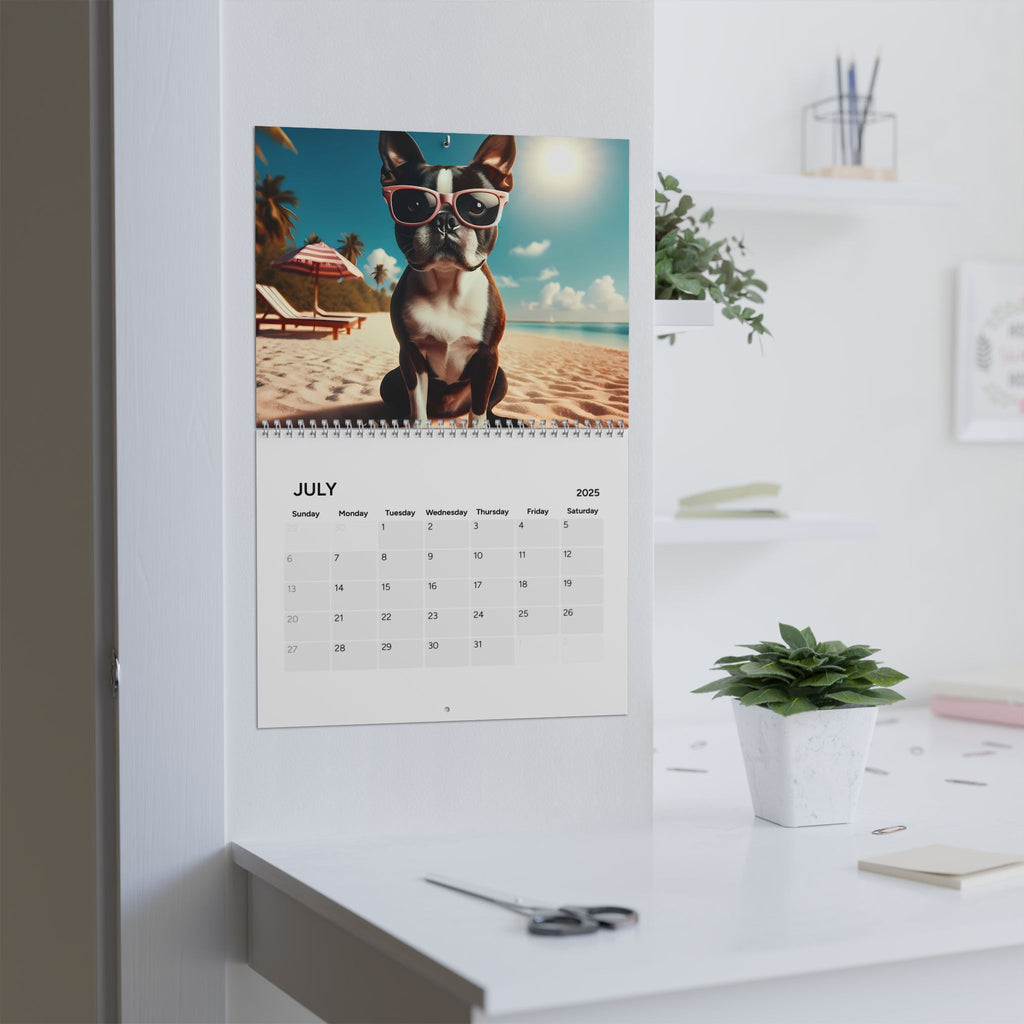 Boston Terrier World Wall Calendar 2025