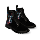 Boston Terrier Art - Men's Martin Canvas Boots