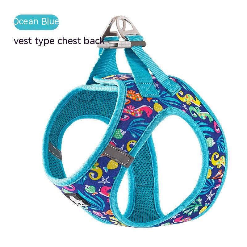 TrueLove Fashion Dog Harness With Velvro . Underwater World