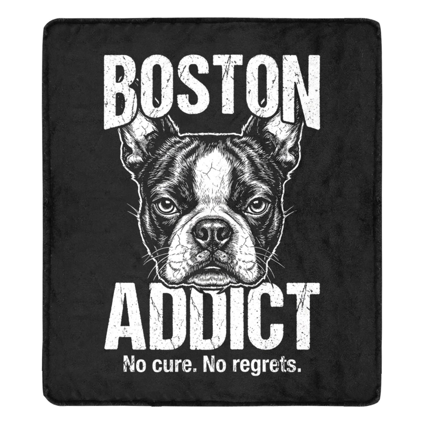 Boston Addict (No Cure. No Regrets.) Ultra-Soft Micro Fleece Blanket .