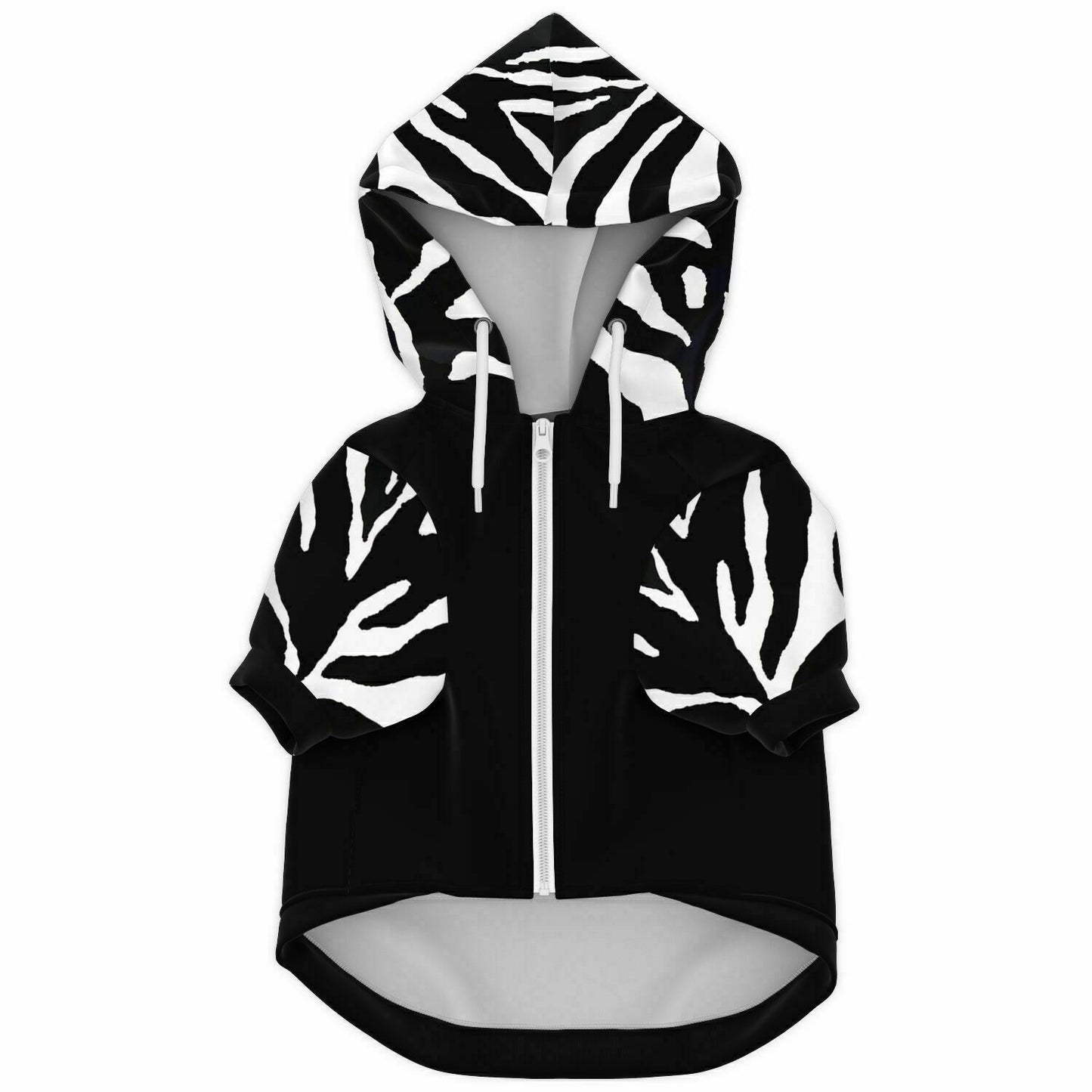 Dog Zip-Up Hoodie - Zebra
