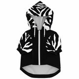 Dog Zip-Up Hoodie - Zebra