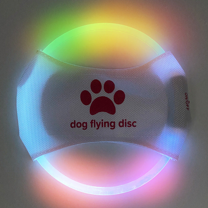 LED Luminous Dog Flying Disc For Training Interactive Toys Game