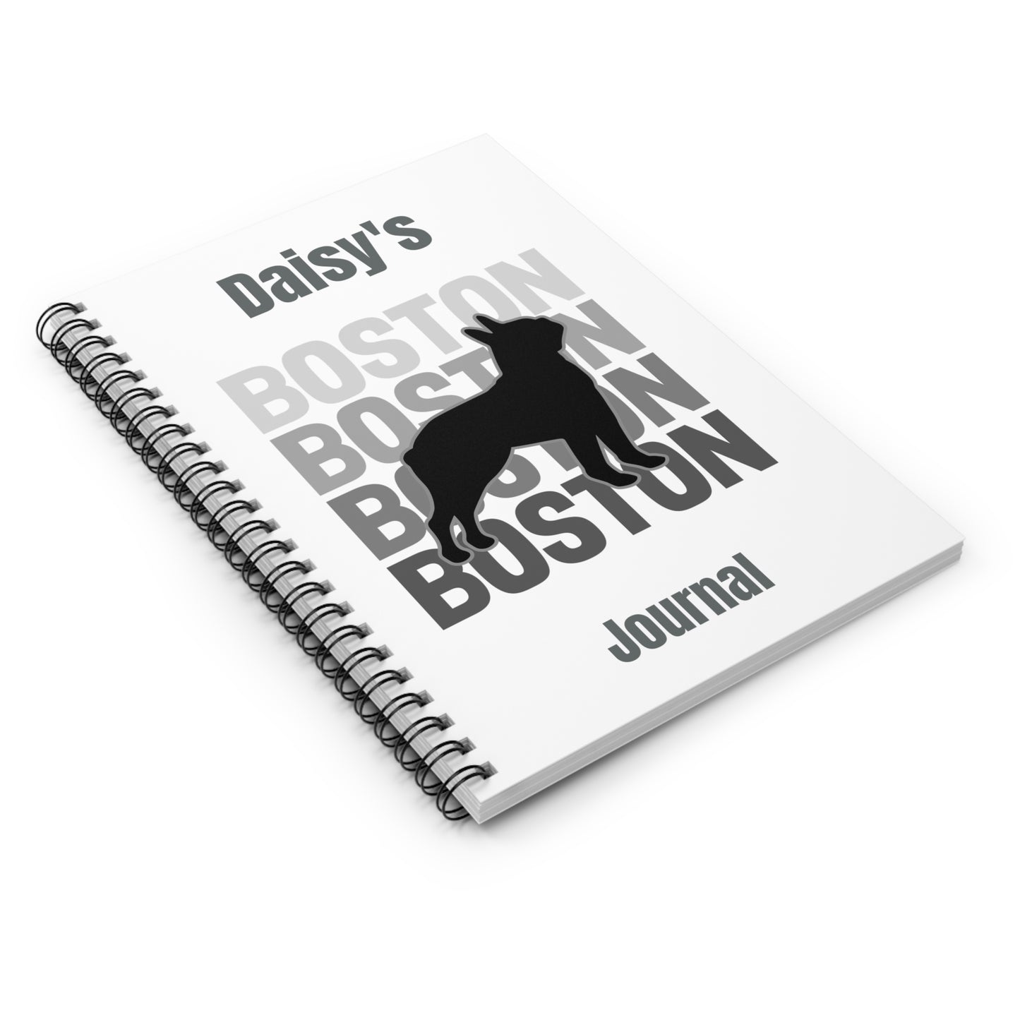 Personalized Boston Terrier Spiral Notebook - Perfect for Dog Lovers