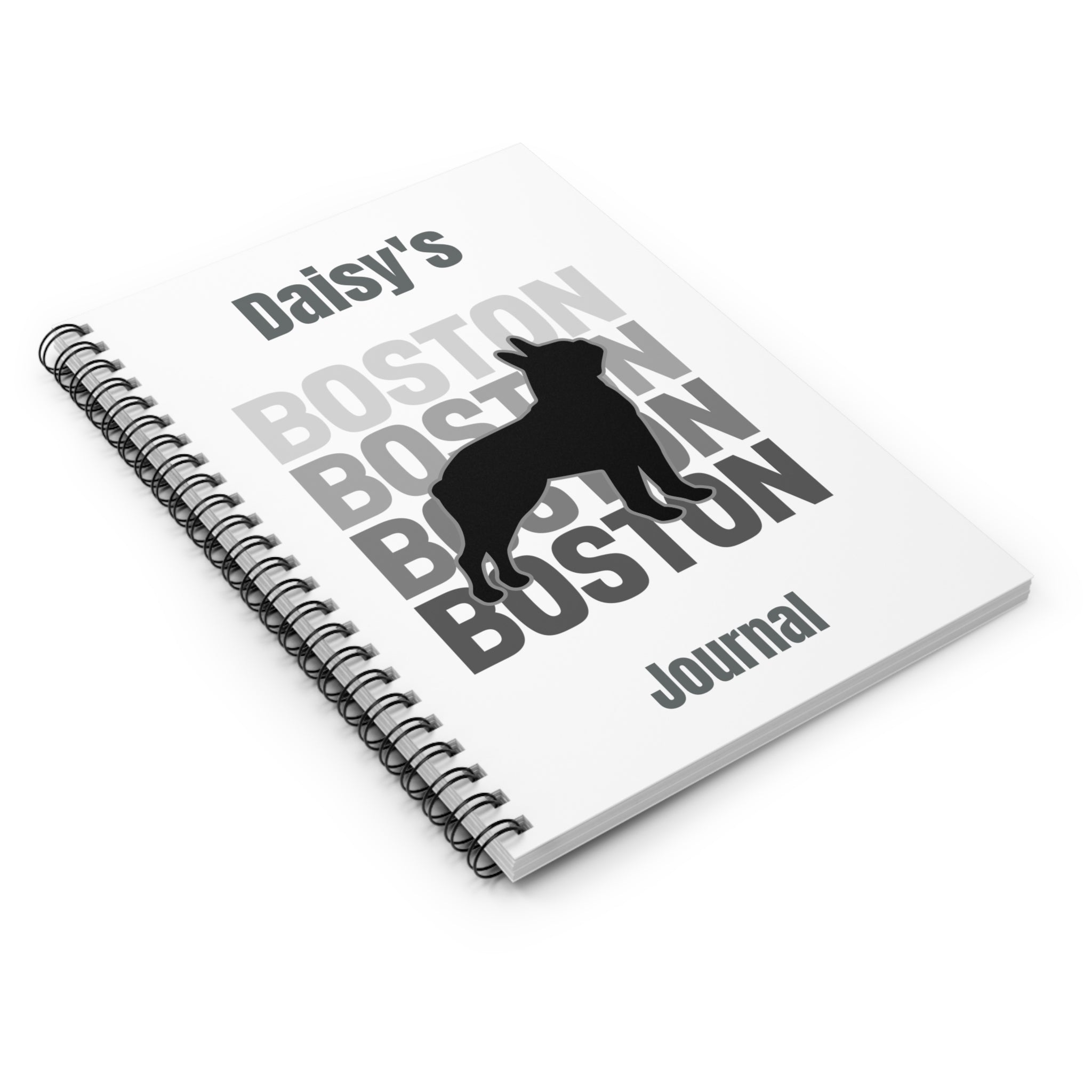 Personalized Boston Terrier Spiral Notebook - Perfect for Dog Lovers
