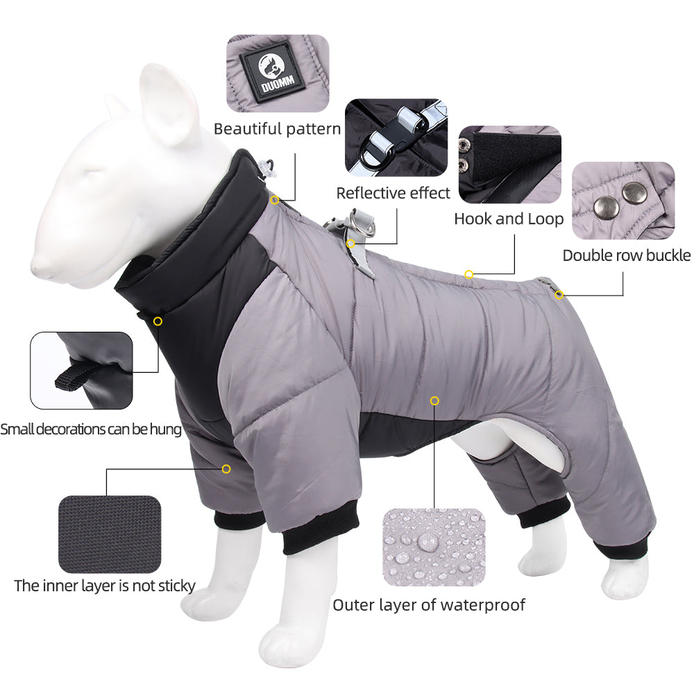 Small Medium-sized Dog Winter Snow Suit Full Body One-Piece