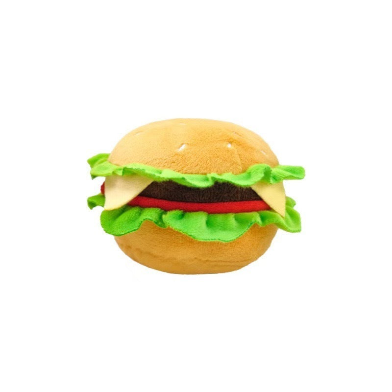 4-in-1 Fast Food Bucket Dog Toy Set, Squeaky Plush Bucket, Fries, Soda & Burger