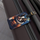 Astronaut Dog Luggage Tag - Fun Personalized Travel Accessory .