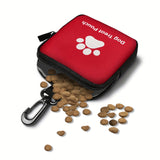 Polyester Portable Dog Treat Pouch With Zipper Closure