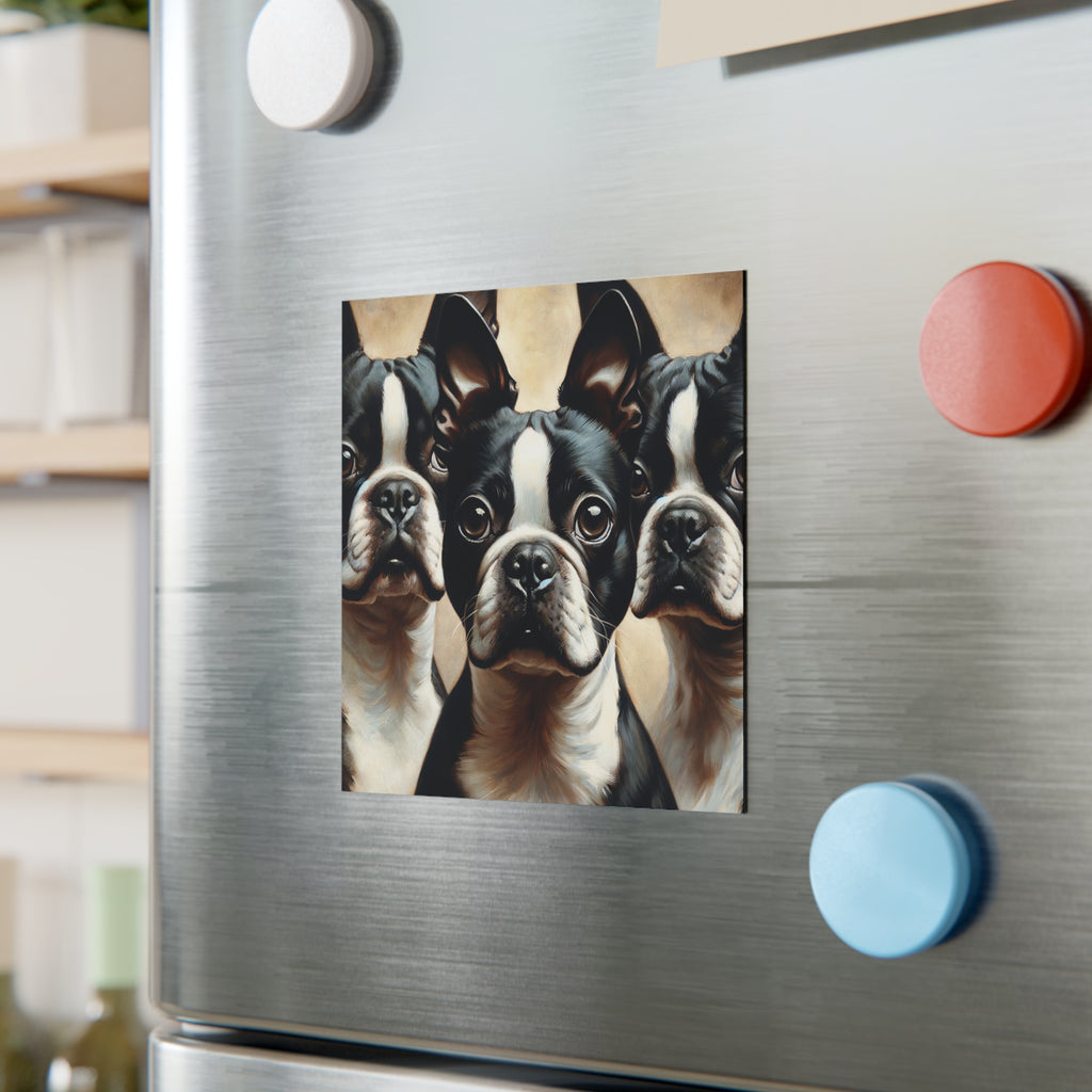 Three Boston Terriers Magnet