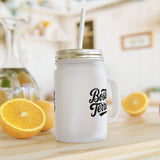 Boston Terrier Mason Jar with Straw