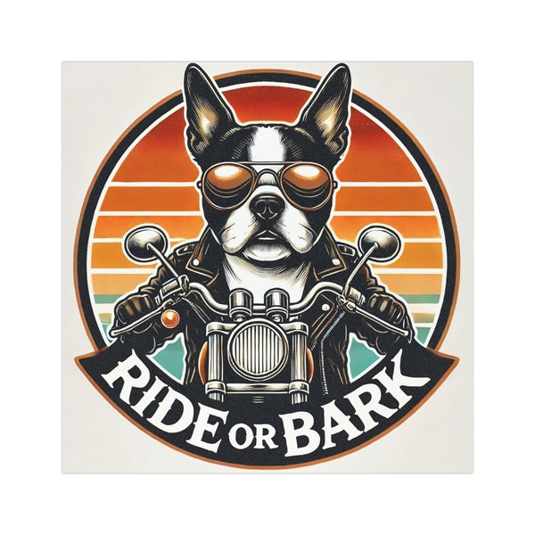 Ride Or Bark - Boston Terrier Car Magnets