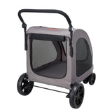 Pet Stroller 4-Wheels Dog Stroller Carrier 160 lbs Weight Capacity .